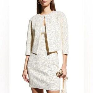 St. John Embellished Knit Jacket in Ecru, Size 2 NEW w/Tag $1,695